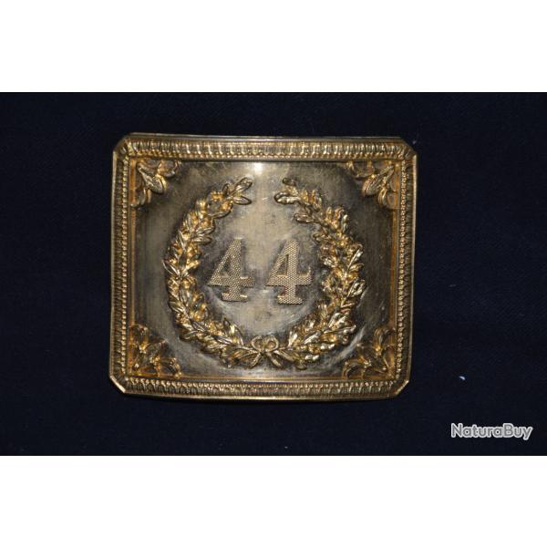 PLAQUE DE CEINTURON Mle 1845 OFFICIER TAMBOUR MAJOR-SECOND EMPIRE NAPOLEON III-GUERRE 1870/71