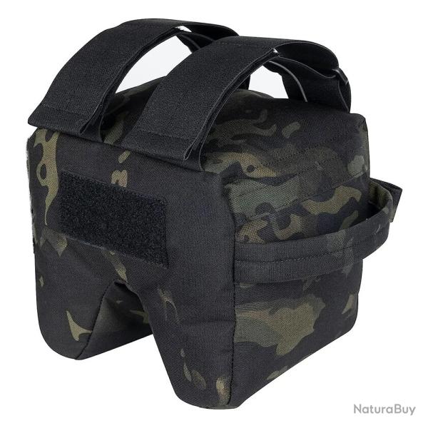 Support de Tir Tactique  Sac Repose Fusil Stable Nylon Cordura pour Chasse et Tir Cam/Noir