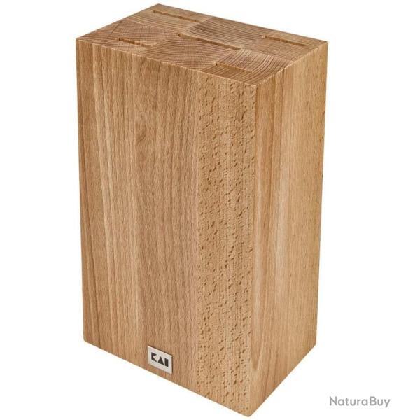 Kai DM-0819 Bloc couteaux cube Bois de H�tre pour 5 couteaux