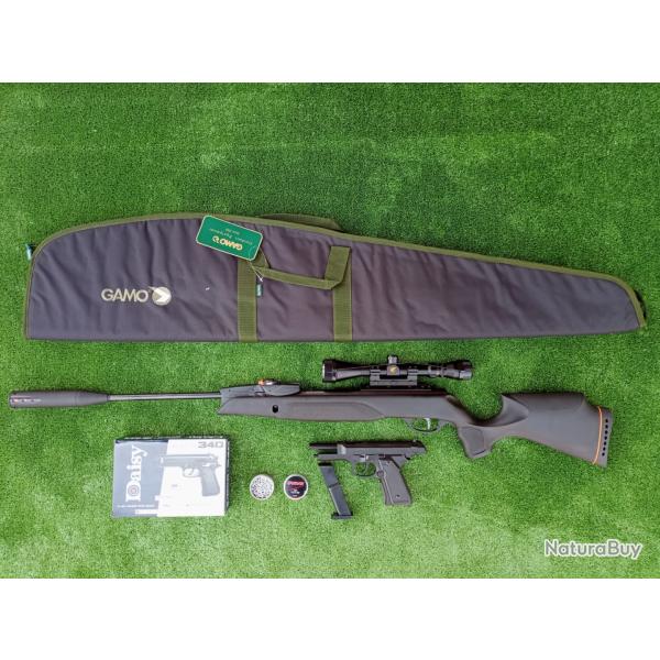 PACK15 LASER  ! Gamo Swarm Magnum 4,5 mm IGT PRO 10X Gen3i + Lun. 3-9X40 19,9 j. + Kit  Puiss. 34 J.
