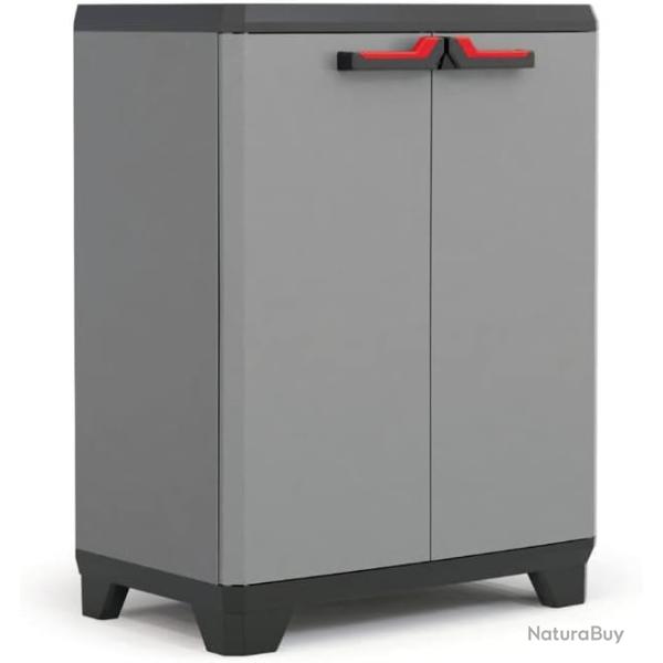 Armoire Basse STILO - Armoire de Rangement Verrouillable - 68 x 39 x 90 cm