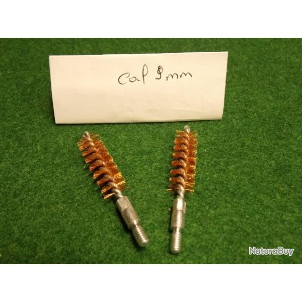 2 brosses pour calibres 9 mm, 38 sp�cial et 357 magnum (armes de poing ou armes longues)