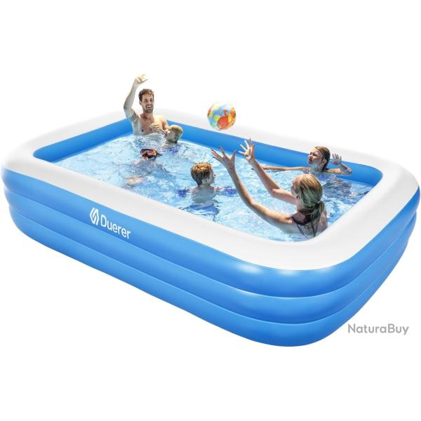 Piscine Gonflable 241cm x 142cm x 56cm, Piscines Gonflables Rectangulaire - Bleu
