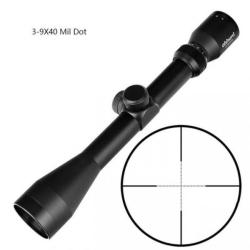 Lunette de tir 3-9x40 HK avec r&eacute;ticule Mil dot colliers 11 ou 22 mm