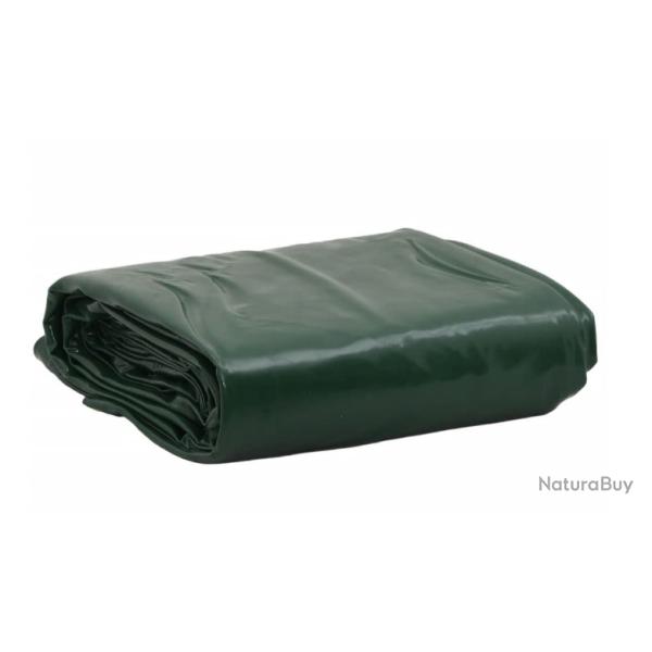 B�che verte 1x2,5 m en toile PVC - 650 g/m� pour protection toutes saisons