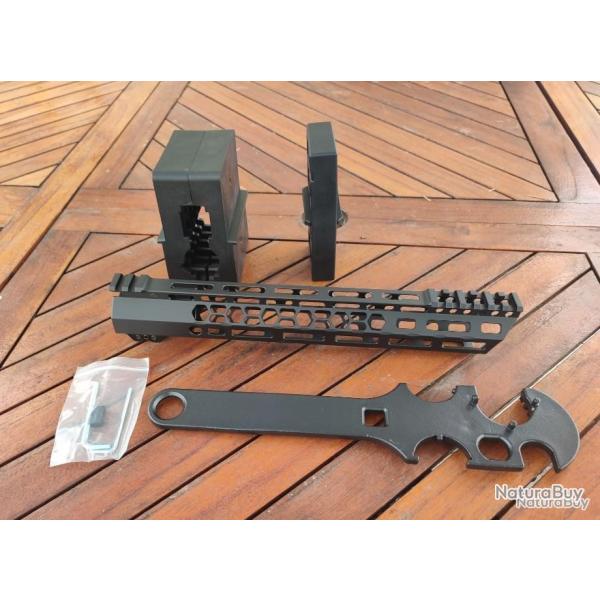 Kit ,Pour Changer Garde main flottant ,pour AR15,M4,M16 et clone 12" + kit gas block M4