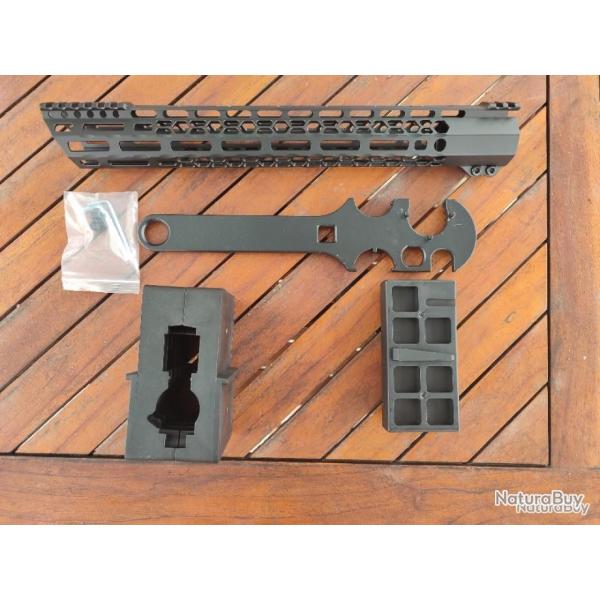 Kit ,Pour Changer Garde main flottant ,pour AR15,M4,M16 et clone 15" + kit gas block M4 Neuf