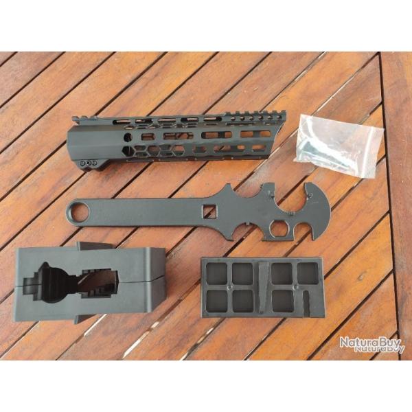 Kit ,Pour Changer Garde main flottant ,pour AR15,M4,M16 et clone 10" + kit gas block M4