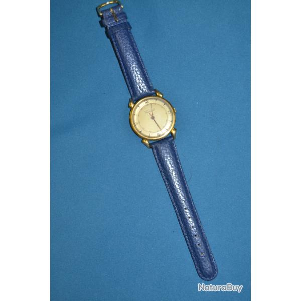 Belle montre pour homme m�canique des ann�es 40/50 bracelet cuir neuf