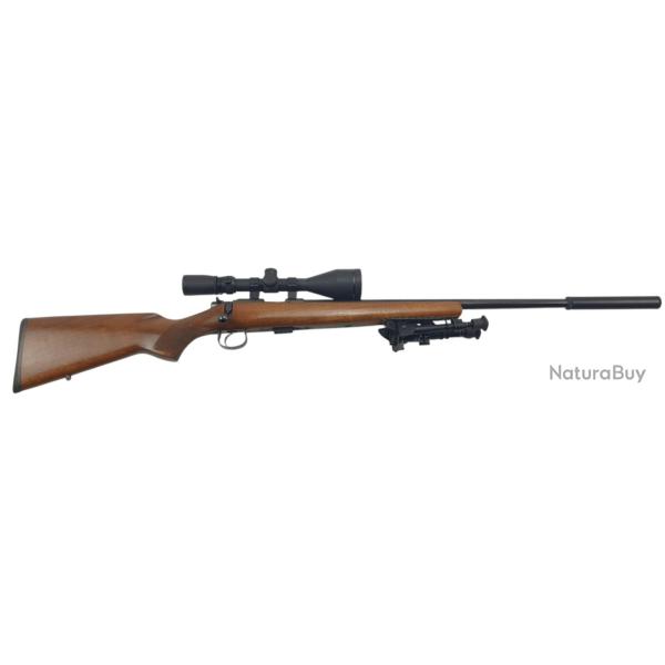 OCCASION - CARABINE CZ 452 VARMINT BOIS CAL.22LR + LUNETTE SIMMONS 3.5-10x50 + MODERATEUR