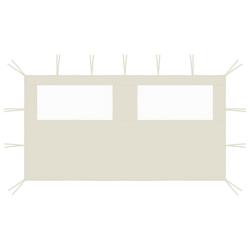 Paroi lat&eacute;rale de belv&eacute;d&egrave;re avec fen&ecirc;tres 4x2 m Cr&egrave;me