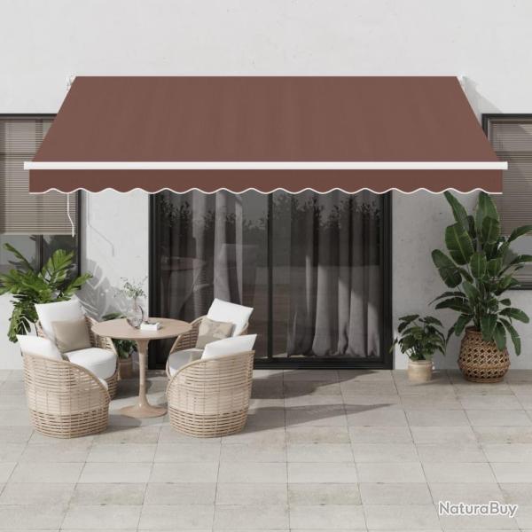 Auvent r�tractable automatique marron 400x300 cm