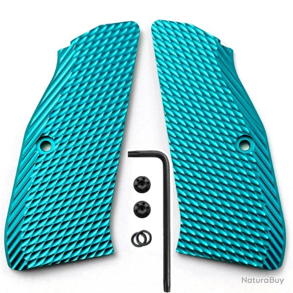 Plaquettes CZ 75 sp01 Shadow - Bleu Electrique - SKX INDUSTRIES