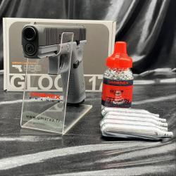 Pack pr&ecirc;t &agrave; tirer PISTOLET "GLOCK 17 GEN5" - CO2 - CAL BB/4.5MM - BLACK TUNGSTEN GRAY