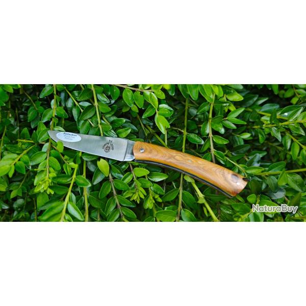 Laguiole en Aubrac - Couteau pliant Camembert - Plein manche en pistachier