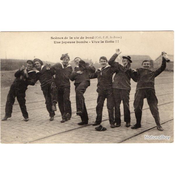 CPA - Marine Militaire - MARINS SCENES DE LA VIE DE BORD. Une Joyeuse Bombe. Vive la Flotte   N�1413