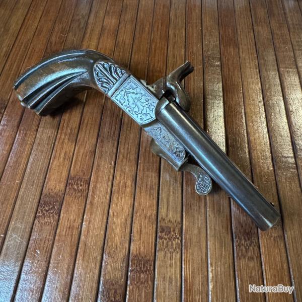 BEAU PISTOLET JUXTAPOS�S  BROCHE NAPOL�ON lll DEFENSE CHASSE  V�NERIE, BELLE �TAT