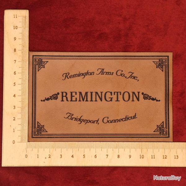 Etiquette en cuir pour coffret Remington