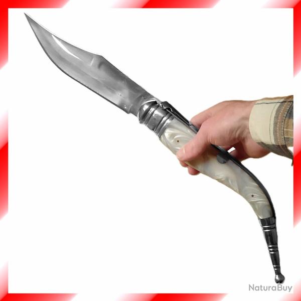 NAVAJA (couteau pliant g�ant) Inox - Lame 22,5 cm - Manche imitation nacre