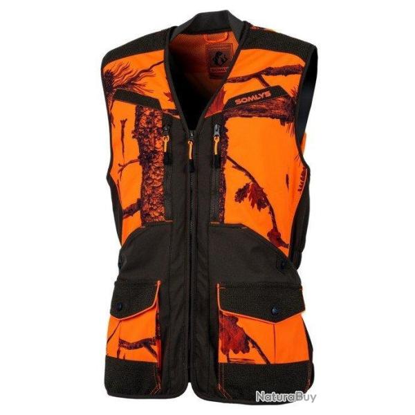 Gilet de chasse Newtek camo orange SOMLYS