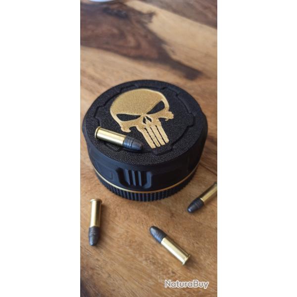 Bo�te � munitions 22LR, noire et dor�e, (CZ Feinwerkbau Savage Deep Pallas Rossi Tikka)