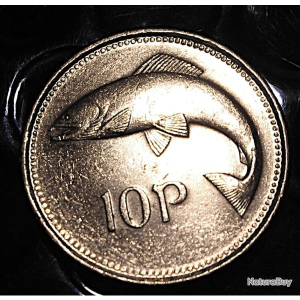 Eire piece de 10 pence "saumon" 1996 ttb