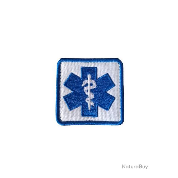 Patch Paramedic - Bleu/Blanc - Velcro - Livraison gratuite