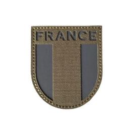 Patch/Ecusson France - Noir/Kaki - Velcro - Livraison gratuite