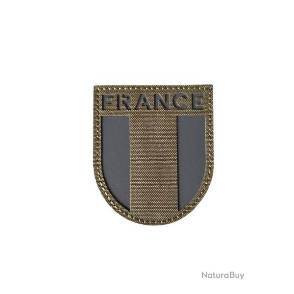 Patch/Ecusson France - Noir/Kaki - Velcro - Livraison gratuite