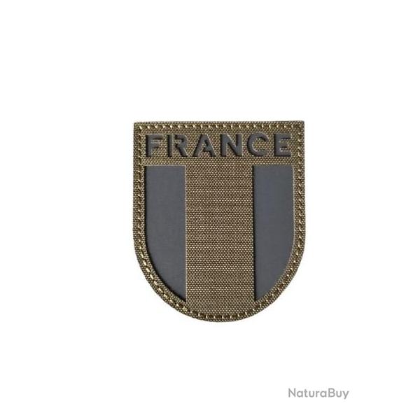 Patch/Ecusson France - Noir/Kaki - Velcro - Livraison gratuite