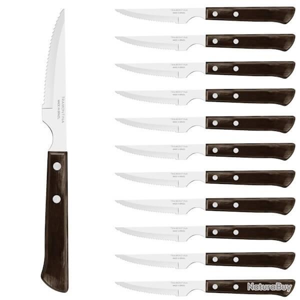 TRA.29810106 12 couteaux � steak Tramontina "Spanish" 22cm Technobois