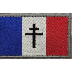 Patch Drapeau - France - Croix Lorraine - Velcro - 8 x 5 cm - Livraison gratuite