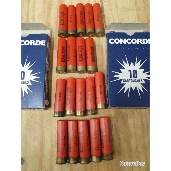 lot de 19 cartouches CONCORDE de calibre 14 mm /60 � plomb N�6