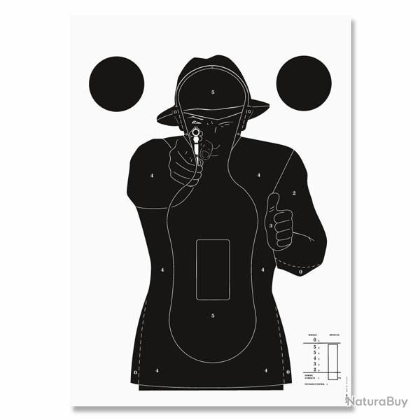 PAQUET DE 10 CIBLES SILHOUETTE POLICE