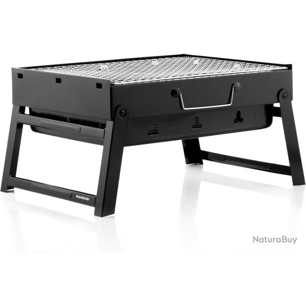 Barbecue Charbon Pliable, Mini Grill Camping L�ger et Maniable - 41 x 28 x 20 cm