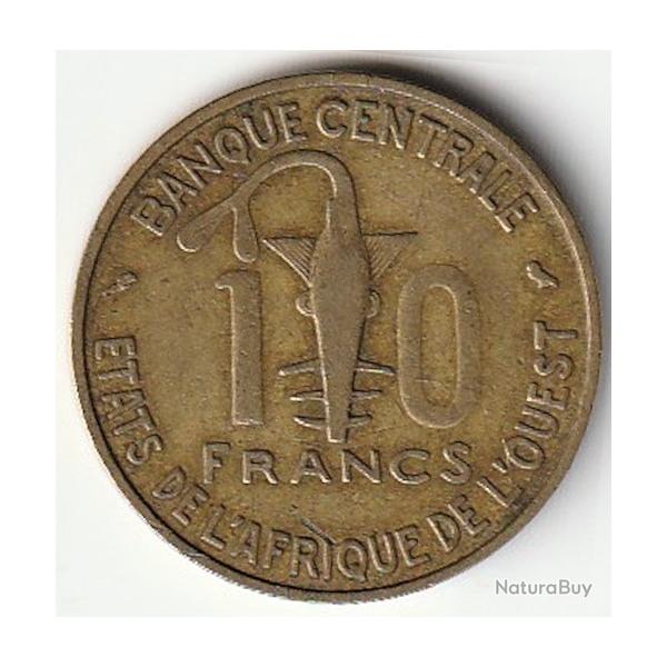 Pi�ce de Monnaie �tats de l'Afrique de l'Ouest 10 Francs 1959 Paris