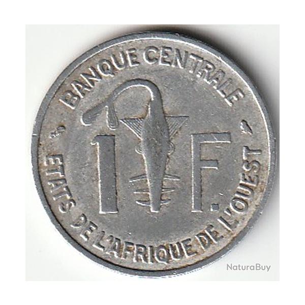 Pi�ce de Monnaie �tats de l'Afrique de l'Ouest 1 Franc 1963 Paris Recherch�e