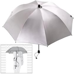 Parapluie Euroschirm Swing Handsfree argent avec protection UV 50+
