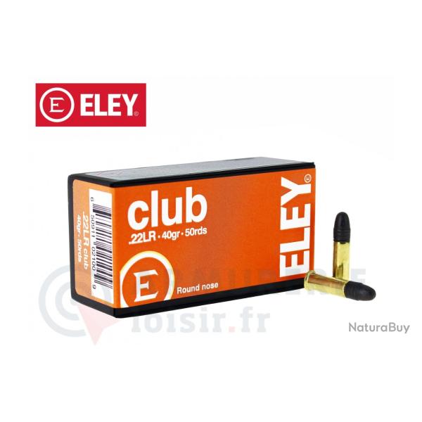 Vente flash ! LOT DE 500 MUNITIONS ELEY CLUB CAL 22LR 40GR