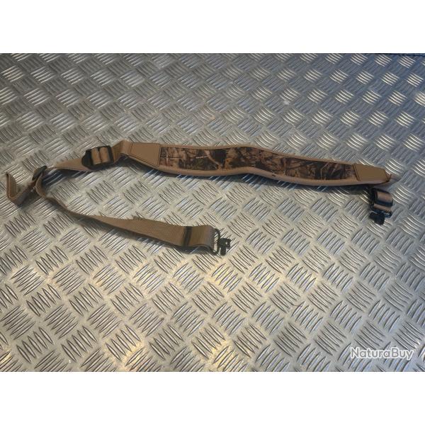 Sangle a bandouliere camo automne beige fusil carabine de chasse rembouree amovible avec 2 points