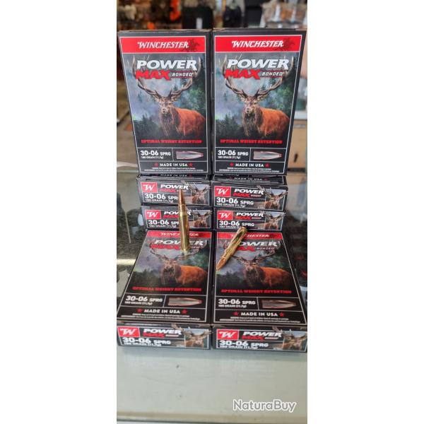1 boite de 20 Balles Winchester Power bonded max 30-06 180gr