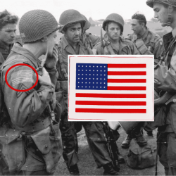 Drapeau US de manche WW2 - Identification Flag 48 &eacute;toiles