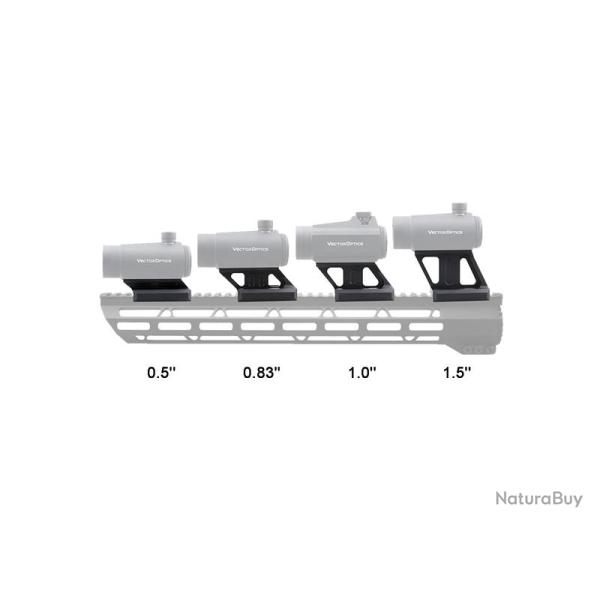MONTAGE Vector Optics profil� PICATINNY vers AimPoint T2 / Holosun 403, ARO 0.5" / 12.7 mm