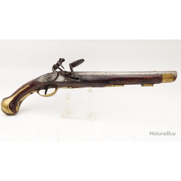 PISTOLET DE CAVALERIE A SILEX REGLEMENAIRE Mod�le 1733 par H. MEUNIER A LIEGE 1770 - France Ancienne