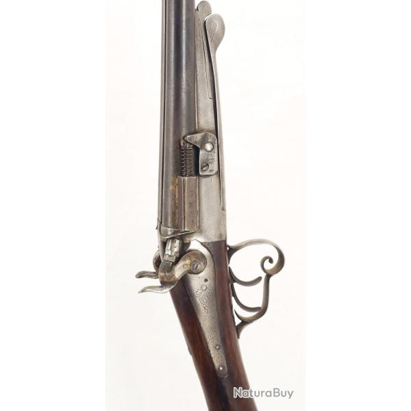 FUSIL DE CHASSE A SYSTEME BROCHE TRANSFORMATION PERCUSSION CENTRALE 16/65 EXTRACTEURS EXTERNES SAINT