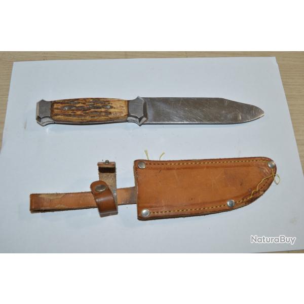 Couteau de chasse botte France Militaire Inox � restaurer (24)
