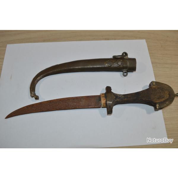 Ancien poignard Dague Oriental Koumya � restaurer (24)