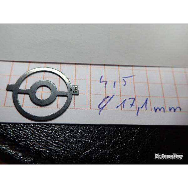 Insert, iris, grain de tunnel pour dioptre. TAR - Numro 4,5 - Diamtre 17,1 mm (2)