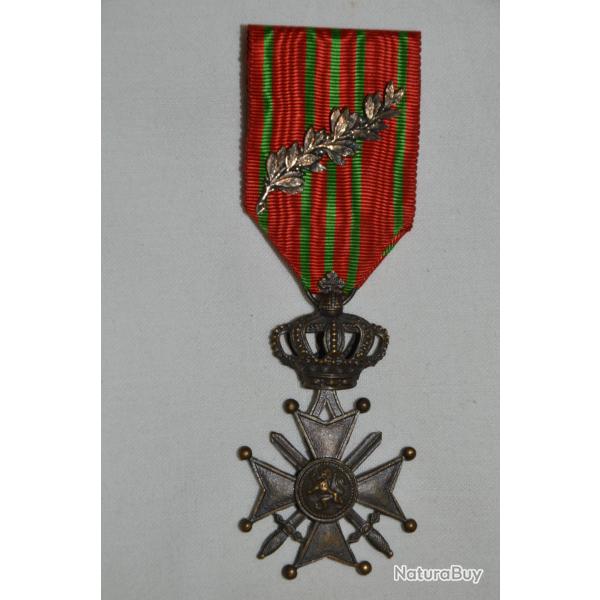 CROIX DE GUERRE 1940/1945 - LEOPOLD III DE BELGIQUE- 1 CITATION PALME ARGENT-CAMPAGNE DE BELGIQUE 19