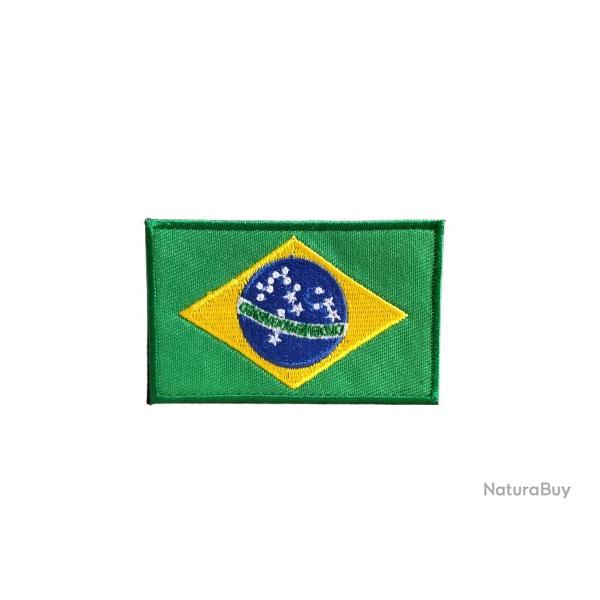 Patch Drapeau - Br�sil - velcro - Livraison gratuite